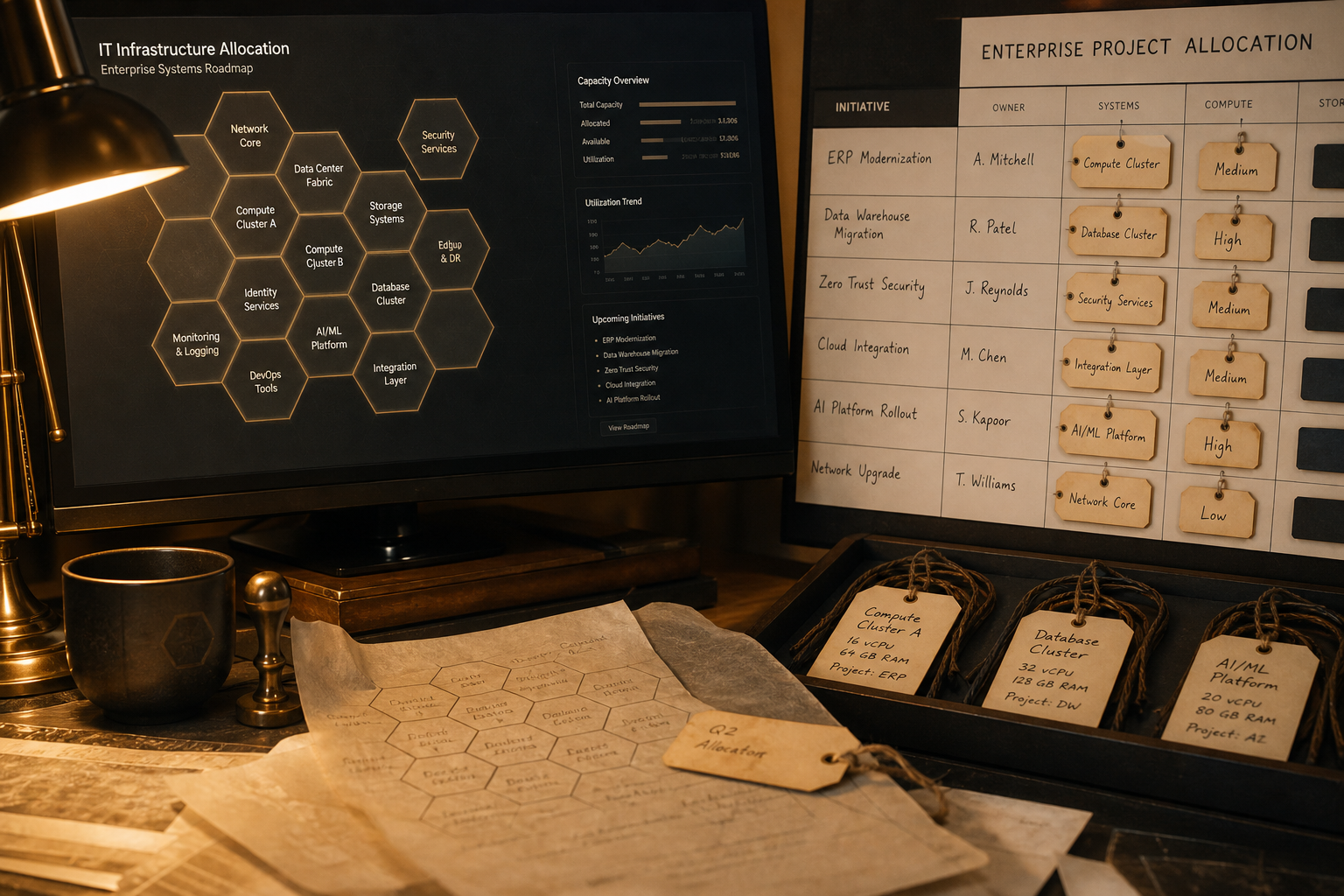 IT infrastructure planning with honeycomb allocation methodology