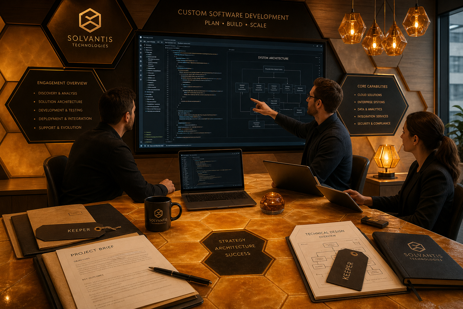 IT services planning workspace with structured service cell allocation boards